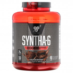 BSN, Syntha-6 Edge, белково-порошковая смесь для напитков, со вкусом шоколадного молочного коктейля, 1,82 кг (4,02 фунта) - описание