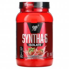 BSN, Syntha-6 Isolate, сухая смесь для приготовления протеиновых коктейлей, со вкусом клубники, 912 г (2,01 фунтов) в Москве - eco-herb.ru | фото