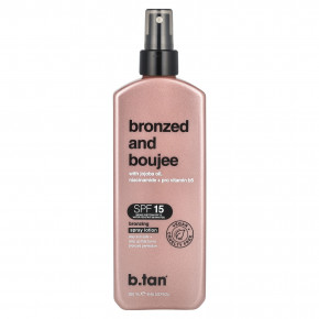 b.tan, Bronzed and Boujee, бронзирующий лосьон-спрей, SPF 15, 250 мл (8,45 жидк. унц.) - описание | фото