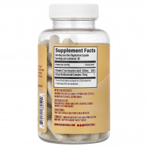 BUBS Naturals, Bubs Boost, витамин C, 90 вегетарианских капсул в Москве - eco-herb.ru | изображение BUBS Naturals, Bubs Boost, витамин C, 90 вегетарианских капсул в Москве - eco-herb.ru | фото