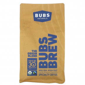 BUBS Naturals, Bubs Brew, смесь The Origin, цельные бобы, средней обжарки, 340 г (12 унций) в Москве - eco-herb.ru | фото