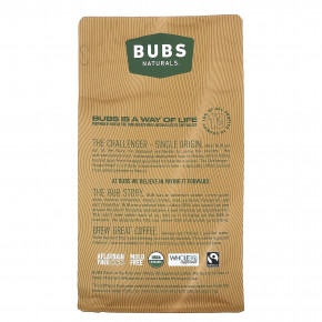 BUBS Naturals, Bubs Brew, The Challenger Single Origin, молотый, средней обжарки, 340 г (12 унций) в Москве - eco-herb.ru | фото