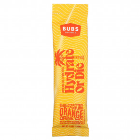 BUBS Naturals, Hydrate or Die, смесь для приготовления электролитов, апельсин, 18 палочек по 13,5 г (0,4 унции) в Москве - eco-herb.ru | фото