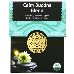 Buddha Teas, Calm Buddha Blend, 18 чайных пакетиков, 27 г (0,95 унции) в Москве - eco-herb.ru | фото
