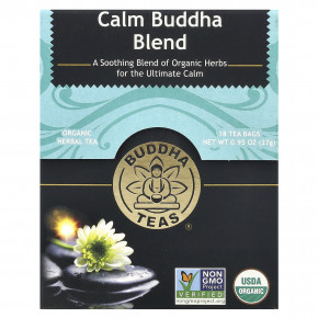 Buddha Teas, органический травяной чай, смесь Calm Smith, без кофеина, 18 чайных пакетиков, 27 г (0,95 унции) (Товар снят с продажи) в Москве - eco-herb.ru | фото