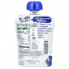 Buddy Fruits, фруктовая смесь, голубика и яблоко, 90 г (3,2 унции) (Товар снят с продажи) в Москве - eco-herb.ru | фото