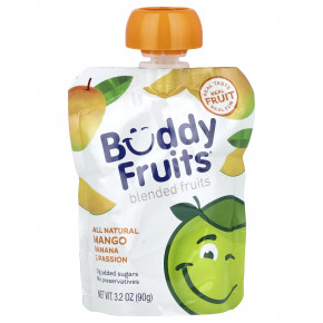 Buddy Fruits, фруктовая смесь, манго, банан и маракуйя, 90 г (3,2 унции) - описание | фото