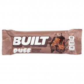Built, Puff, протеиновые батончики, тесто для брауни, 12 батончиков по 40 г (1,41 унции) в Москве - eco-herb.ru | фото