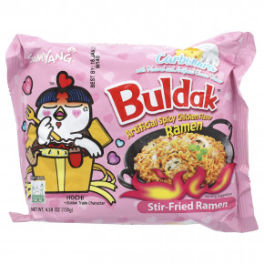 Buldak ™, жареный рамен, пряная курица, карбонара, 5 пакетиков по 130 г (4,58 унции) в Москве - eco-herb.ru | фото