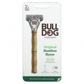 Bulldog Skincare For Men, Original Bamboo Razor, 1 шт., 2 вкладыша в Москве - eco-herb.ru | фото