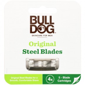 Bulldog Skincare For Men, Original Steel Blades, запасной блок, 4 шт. в Москве - eco-herb.ru | фото