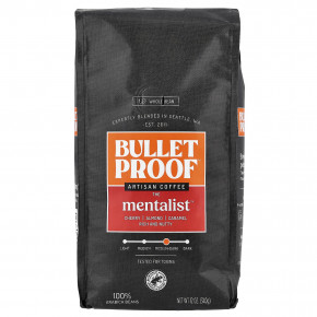 BulletProof, Artisan Coffee, The Mentalist™, кофе в цельных зернах, средняя-темная обжарка, 340 г (12 унций) - описание | фото