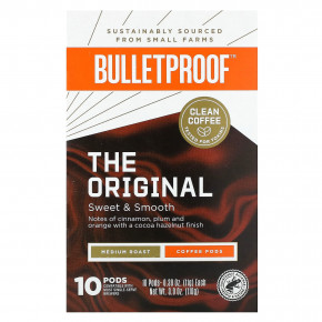 BulletProof, кофе в капсулах, средней обжарки, 10 капсул, 11 г (0,39 унции) каждая - описание | фото