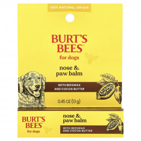Burt's Bees, бальзам для носа и лап, для собак, 13 г (0,45 унции) - описание | фото