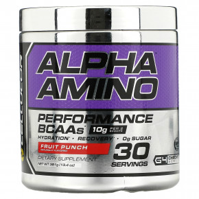 C4 / Cellucor, Alpha Amino, аминокислоты с разветвлённой цепью для производительности, фруктовый пунш, 13,4 унц. (381 г) в Москве - eco-herb.ru | фото