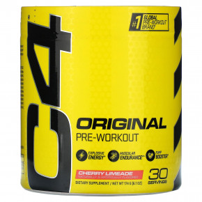 C4 / Cellucor, C4 Original Explosive, предтренировочный комплекс, вишневый лимонад, 195 г (6,88 унции) - описание