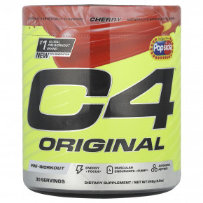 C4 / Cellucor, C4 Original, фруктовое мороженое с вишней, перед тренировкой, 249 г (8,8 унции) - описание