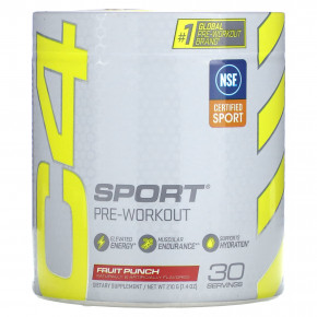 C4 / Cellucor, C4 Sport, перед тренировкой, фруктовый пунш, 210 г (7.4 унций) - описание