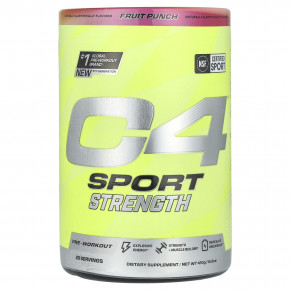 C4 / Cellucor, C4, Sport Strength, перед тренировкой, фруктовый пунш, 410 г (14,5 унции) - описание