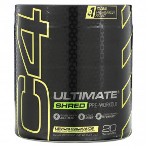 C4 / Cellucor, C4 Ultimate Shred, формула для нарезки и перед тренировкой, итальянский лед с лимоном, 350 г (12,3 унции) в Москве - eco-herb.ru | фото