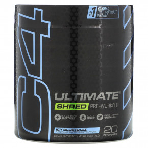 C4 / Cellucor, C4 Ultimate Shred, формула для употребления перед тренировкой и нарезкой, ледяная голубая роза, 350 г (12,3 унции) в Москве - eco-herb.ru | фото