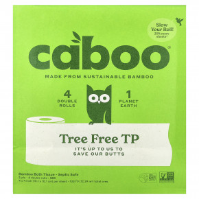 Caboo, Tree Free TP, 4 двойных ролика в Москве - eco-herb.ru | фото
