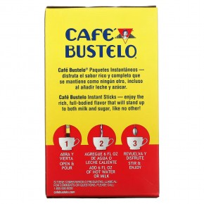 Café Bustelo, Растворимый кофе эспрессо, 6 пакетиков по 2,6 г (0,09 унции) в Москве - eco-herb.ru | фото