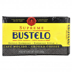 Café Bustelo, Supreme by Bustelo, молотый кофе в стиле эспрессо, 283 г (10 унций) - описание | фото