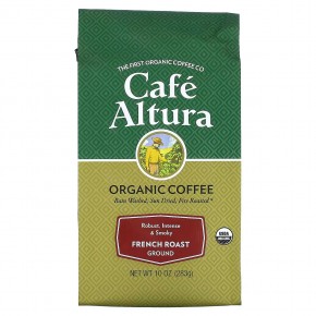 Cafe Altura, Органический кофе, французская обжарка, молотый, 283 г (10 унций) - описание