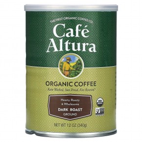 Cafe Altura, Органический кофе, молотый, темной обжарки, 340 г (12 унций) - описание
