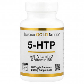 California Gold Nutrition, 5-HTP с витаминами B6 и C, 60 растительных капсул в Москве - eco-herb.ru | фото