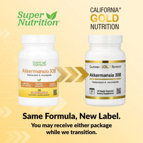 California Gold Nutrition, Akkermansia 30B, аккермансия, 30 вегетарианских капсул (150 мг в 1 капсуле) в Москве - eco-herb.ru | фото