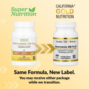California Gold Nutrition, Akkermansia 30B PLUS, аккермансия с фосфолипидной матрицей с берберином и олеилэтаноламином, 60 растительных капсул в Москве - eco-herb.ru | фото