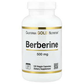 California Gold Nutrition, берберин гидрохлорид, 500 мг, 120 растительных капсул - описание | фото