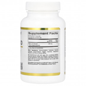 California Gold Nutrition, бета-глюкан из водорослей 1,3D, 120 вегетарианских капсул (125 мг в каждой капсуле) в Москве - eco-herb.ru | фото