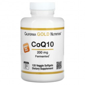 California Gold Nutrition, коэнзим Q10, 200 мг, 120 растительных капсул в Москве - eco-herb.ru | фото