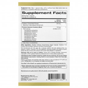 California Gold Nutrition, CranMax®, LactoBif®, пробиотики, 25 млрд КОЕ, 30 растительных капсул в Москве - eco-herb.ru | фото
