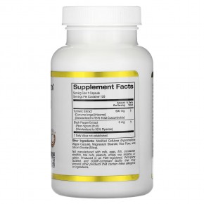 California Gold Nutrition, Curcumin C3 Complex с экстрактом BioPerine, 500 мг, 120 растительных капсул в Москве - eco-herb.ru | фото