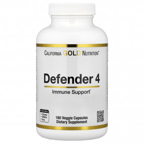California Gold Nutrition, Defender 4, добавка с витаминами C и D, цинком и селеном, 180 вегетарианских капсул в Москве - eco-herb.ru | изображение California Gold Nutrition, Defender 4, добавка с витаминами C и D, цинком и селеном, 180 вегетарианских капсул в Москве - eco-herb.ru | фото