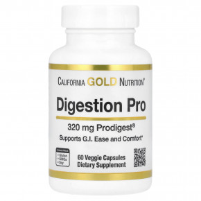 California Gold Nutrition, Digestion Pro, добавка для пищеварения с ProDigest®, 320 мг, 60 растительных капсул в Москве - eco-herb.ru | фото