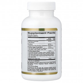 California Gold Nutrition, добавка для поддержки уровня холестерина, с концентратом овсяного бета-глюкана, растительными стеролами, смесью овощей и пищеварительной смесью, 90 вегетарианских капсул в Москве - eco-herb.ru | фото