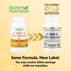 California Gold Nutrition, добавка для укрепления иммунитета C-1000 с цинком, 120 растительных капсул в Москве - eco-herb.ru | изображение California Gold Nutrition, добавка для укрепления иммунитета C-1000 с цинком, 120 растительных капсул в Москве - eco-herb.ru | фото