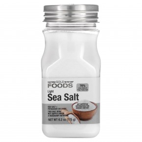 California Gold Nutrition, ЕДА - легкая морская соль, 175 г (6,2 унции) - описание