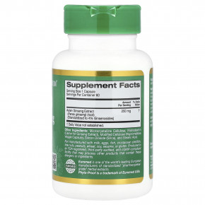 California Gold Nutrition, EuroHerbs ™, экстракт женьшеня обыкновенного, качество Euromed, 250 мг, 60 растительных капсул в Москве - eco-herb.ru | фото