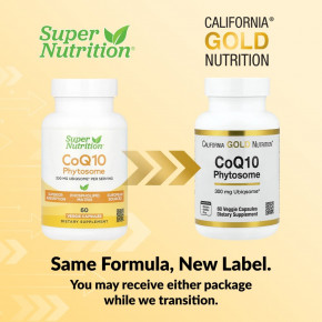 California Gold Nutrition, фитосомы коэнзима Q10, 300 мг, 60 растительных капсул в Москве - eco-herb.ru | фото
