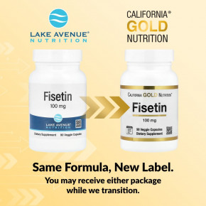 California Gold Nutrition, физетин, 100 мг, 90 растительных капсул в Москве - eco-herb.ru | фото