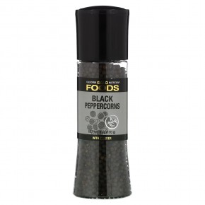 California Gold Nutrition, FOODS, черный перец горошком в мельнице, 170 г (6 унций) в Москве - eco-herb.ru | фото