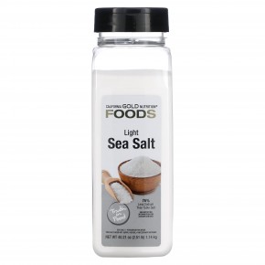 California Gold Nutrition, FOODS - Light Sea Salt, 40.21 oz (1.14 kg) - описание