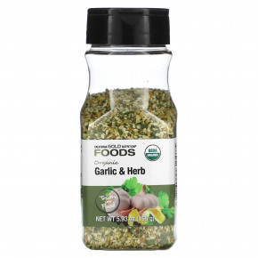 California Gold Nutrition, Foods, Organic Garlic & Herb, 5.93 oz (168 g) - описание