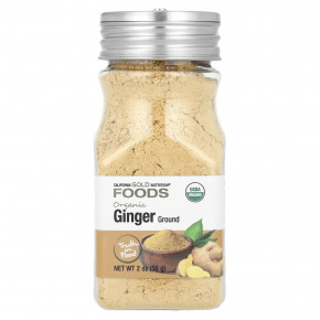 California Gold Nutrition, Foods, Organic Ginger, Ground, 2 oz (56 g) - описание